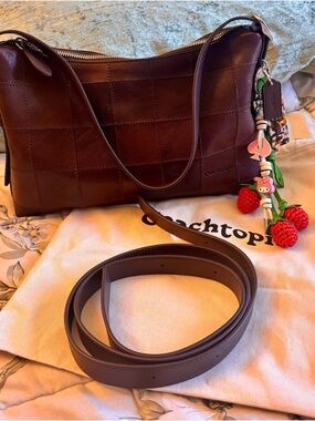 Coach Coachtopia Alter Ego Slouchy Patchwork Leather Shoulder Bag Purse in Maple